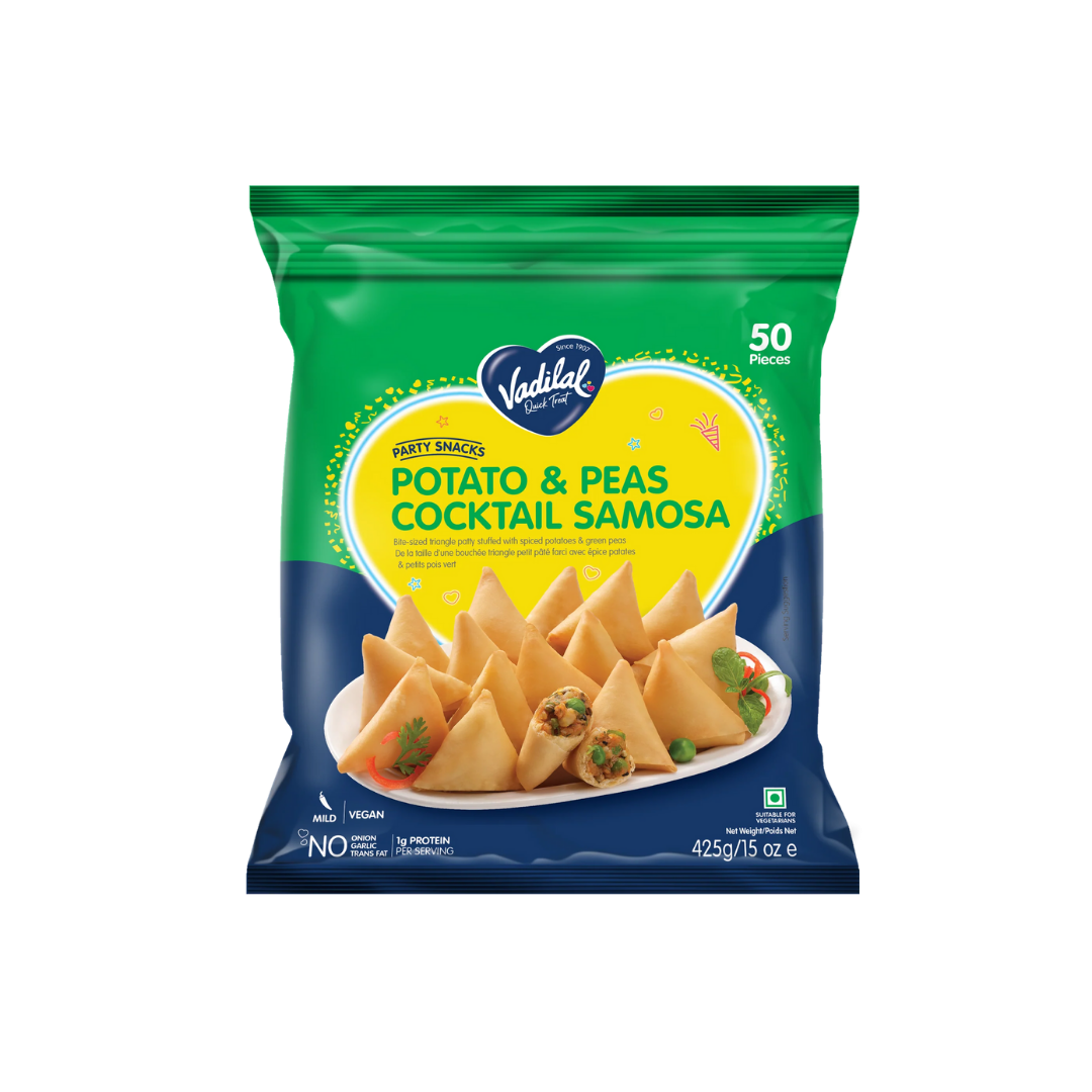 Vadilal Potato & Peas Cocktail Samosa 50Pcs