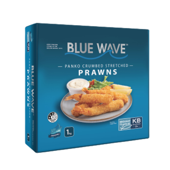 Blue Wave Panko Crumbed Stretched Prawns