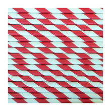 Paper Straw Red Strip 200Mm