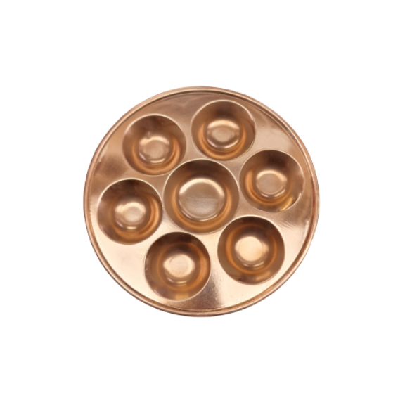 4 Corner Bazaar Copper Pooja Khande Thali